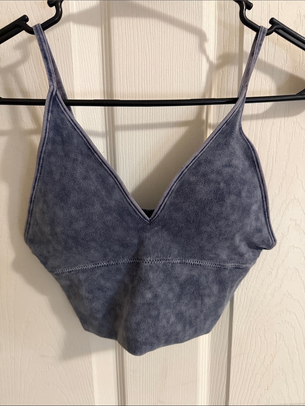 Zenana Outfitters Washed Navy V-Neck Bralette Cami